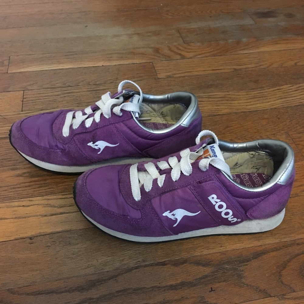 kangaROOS Purple and White Women's Sneakers - Picture 2 of 7